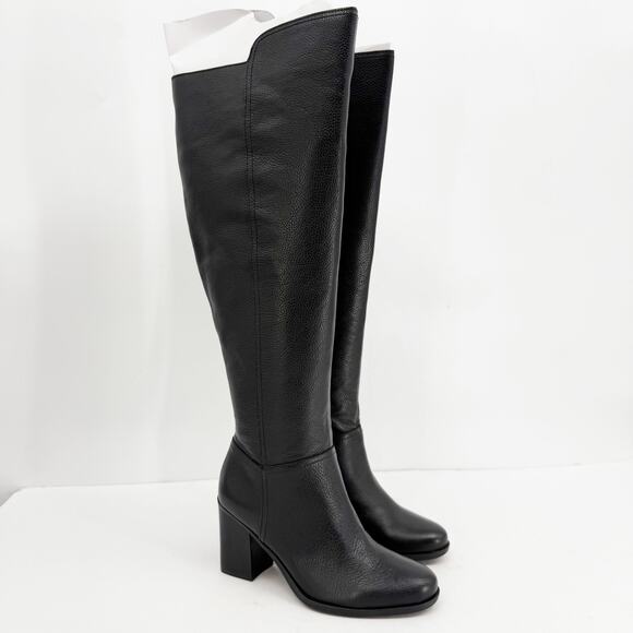 Naturalizer Womens Kyrie Knee High Boots US 7 M Wide Calf Black Leather NIB - Picture 6 of 10